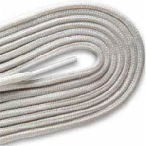 Thin Round Fashion Dress 1/8" Laces - White (2 Pair Pack) Shoelaces
