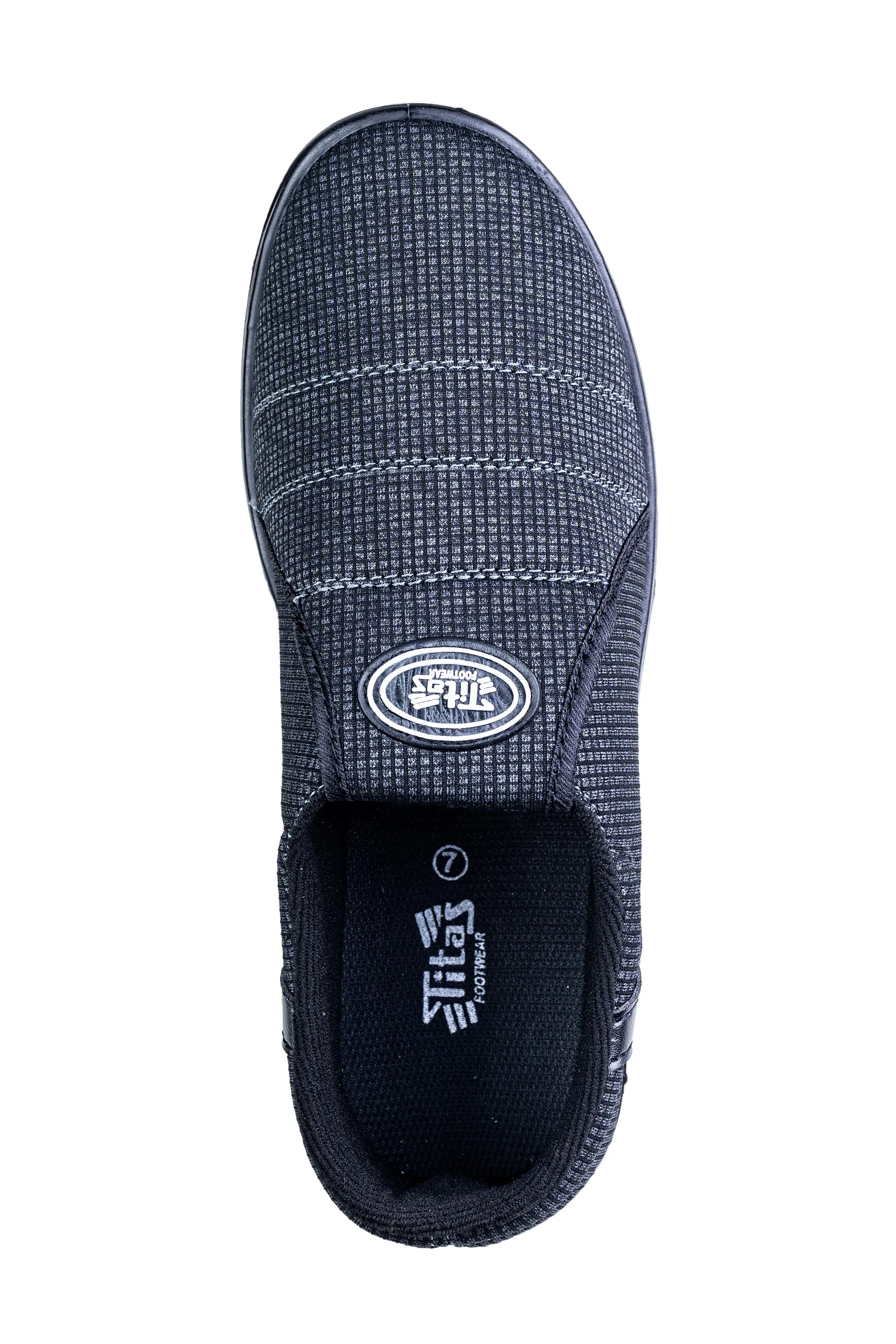 Titas Gents Black Canvas Shoe