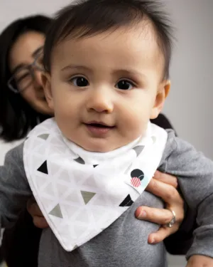 TRIANGLES  | Premium  Baby Bandana Bib