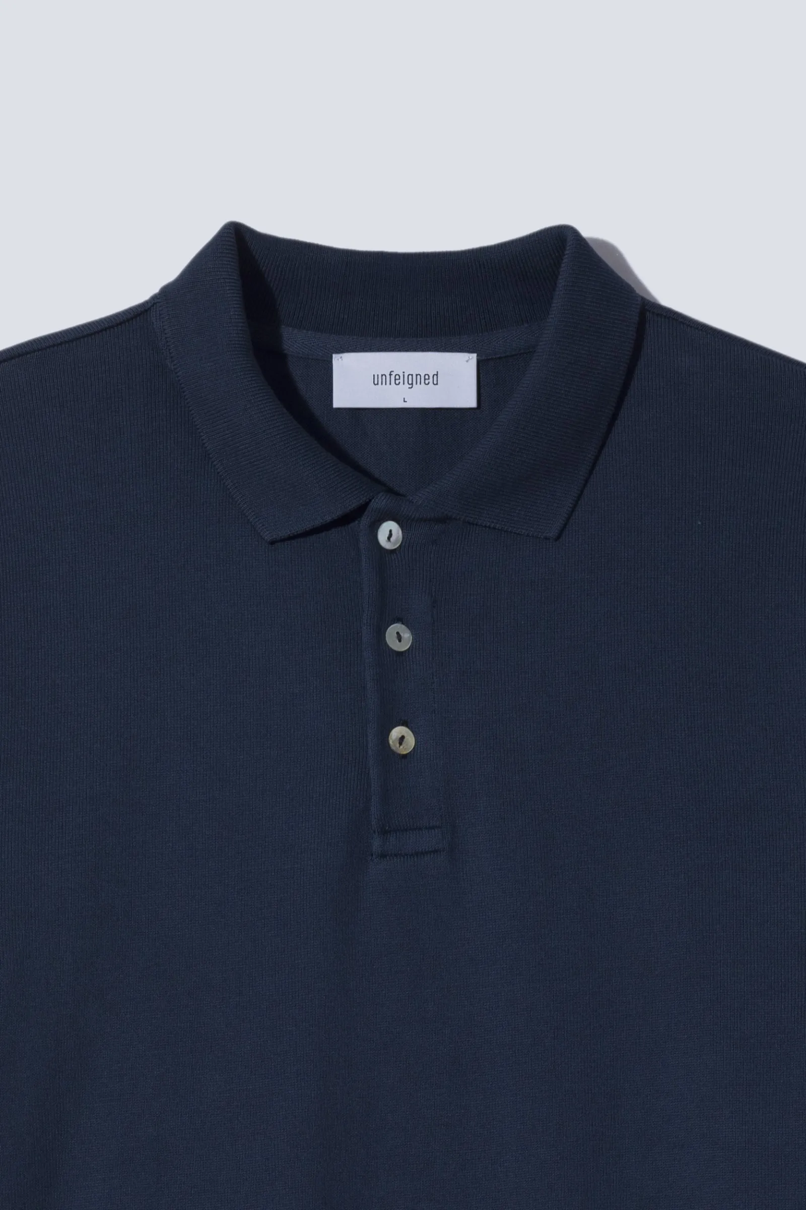 Unfeigned Long Sleeve Polo - Navy