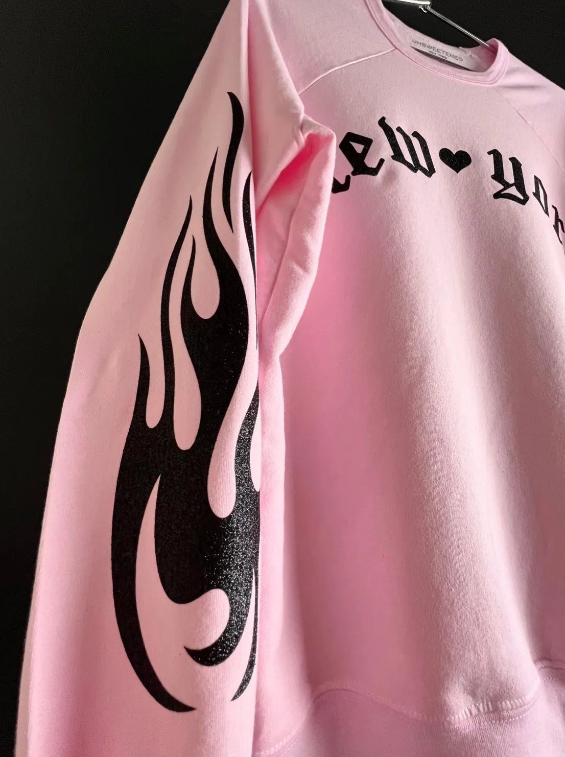 Unsweetened New York Pink Crew Sweatshirt