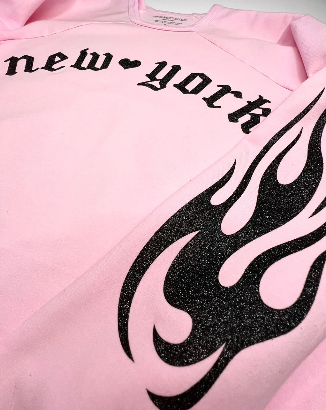 Unsweetened New York Pink Crew Sweatshirt