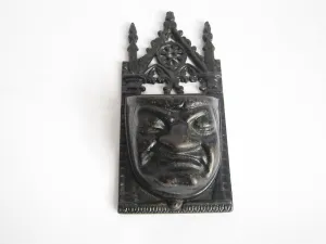 Victorian Cast Iron Grumpy Face Match Holder