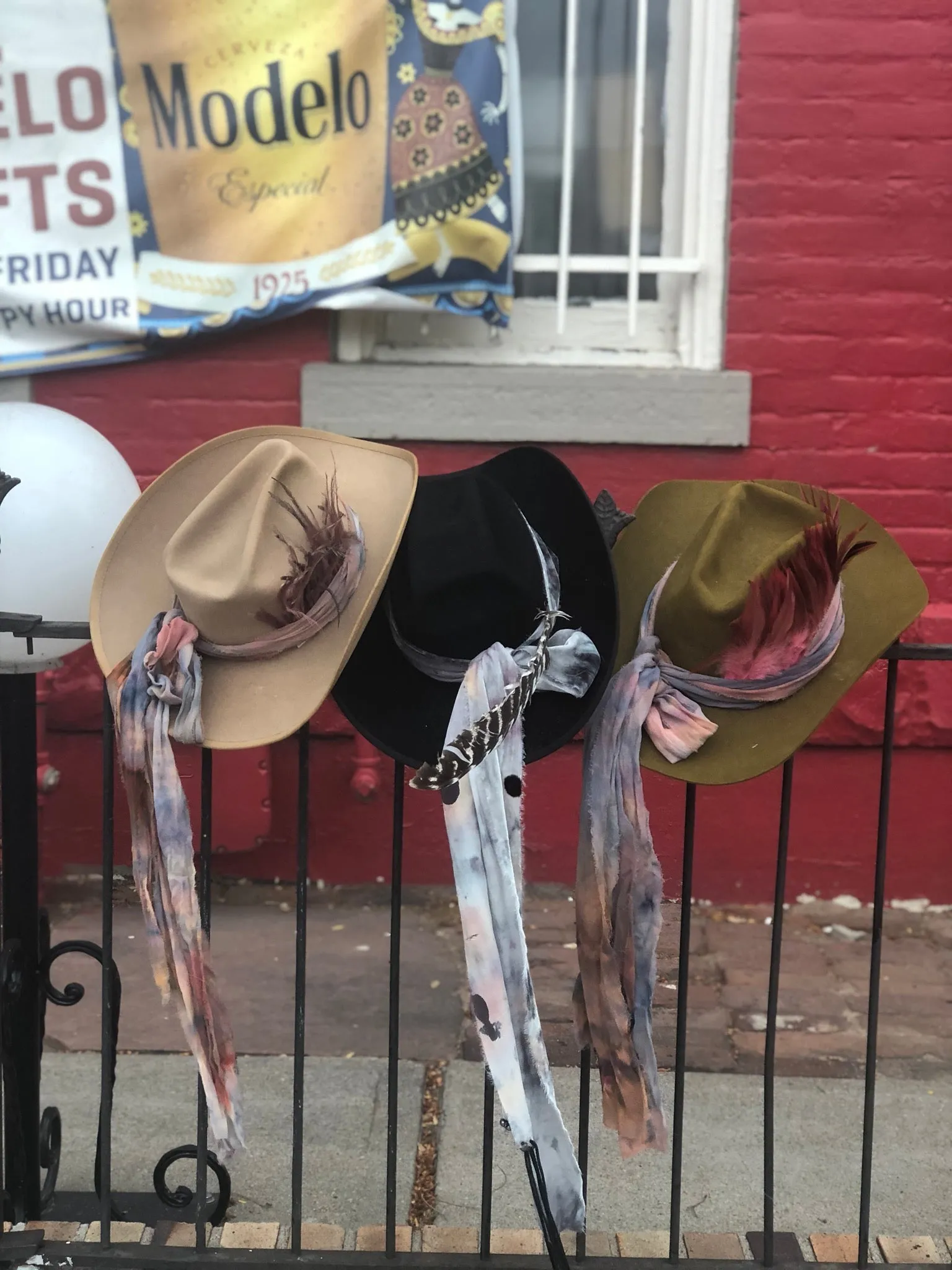 Vintage beaver one of a kind frontier hats