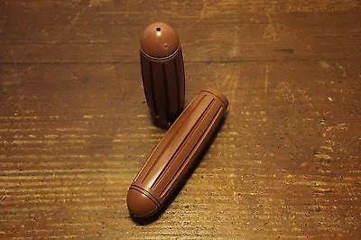 Vintage Bicycle Bike Handlebar Grips Rubber Brown