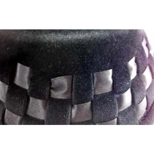 Vintage Black Cocktail Hat w Dramatic Long Feathers 1950s