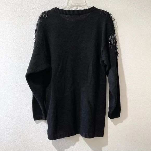 Vintage Black Gothic Sweater 🔲🤍🦇