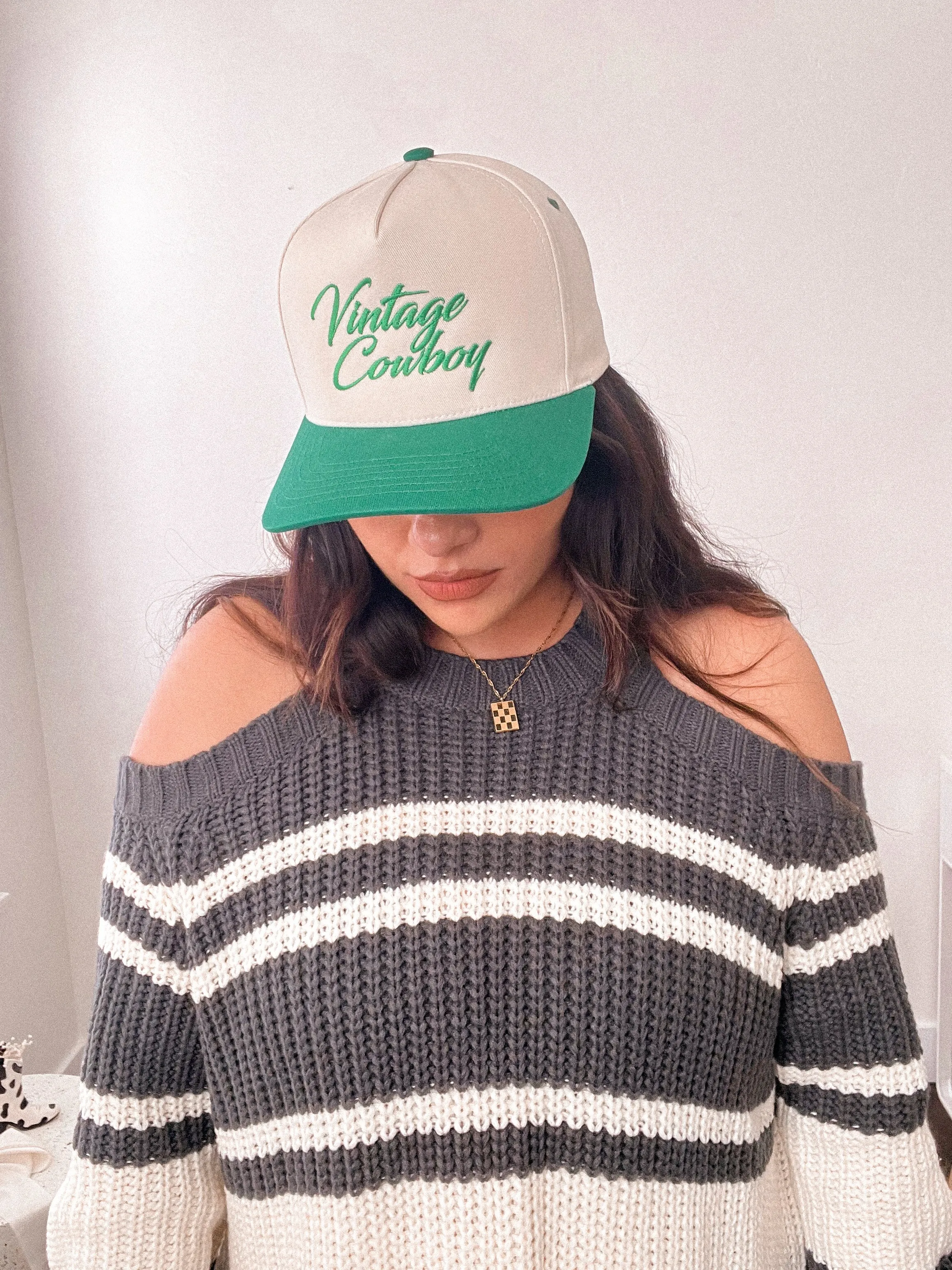 Vintage Cowboy Two Tone Trucker Hat