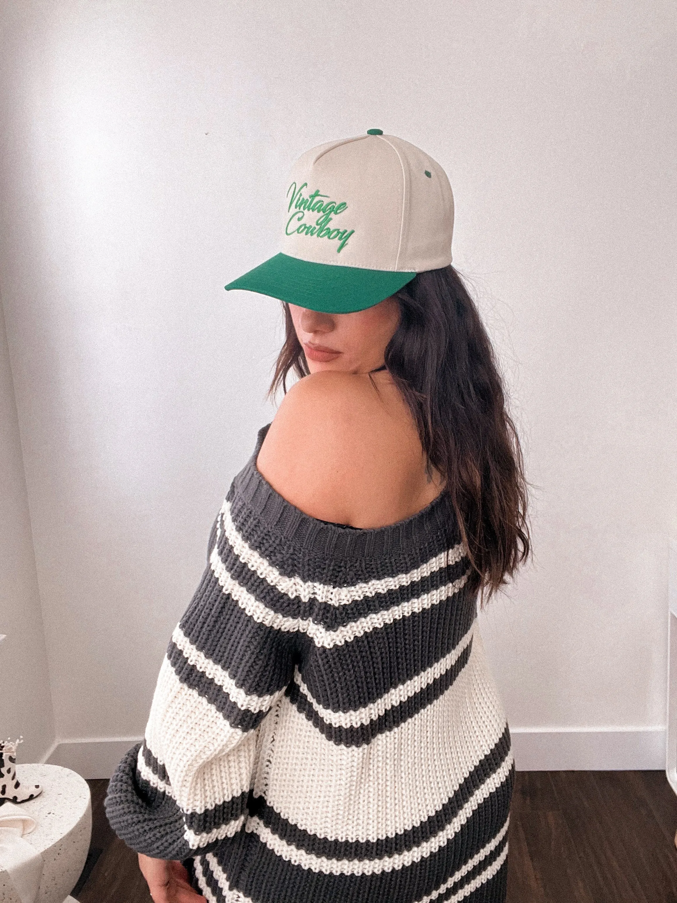 Vintage Cowboy Two Tone Trucker Hat