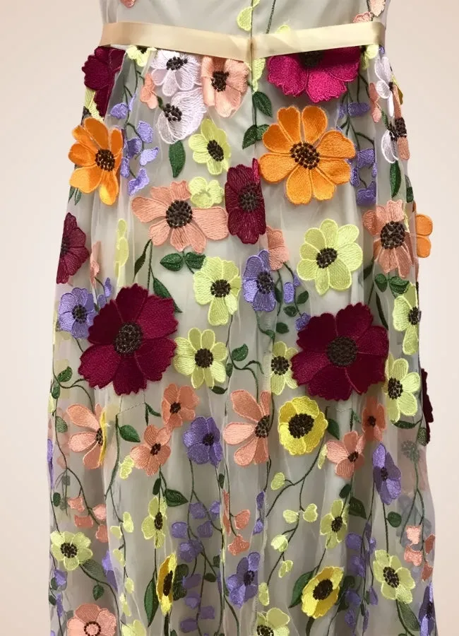 Vintage Floral Lace Steampunk Dress