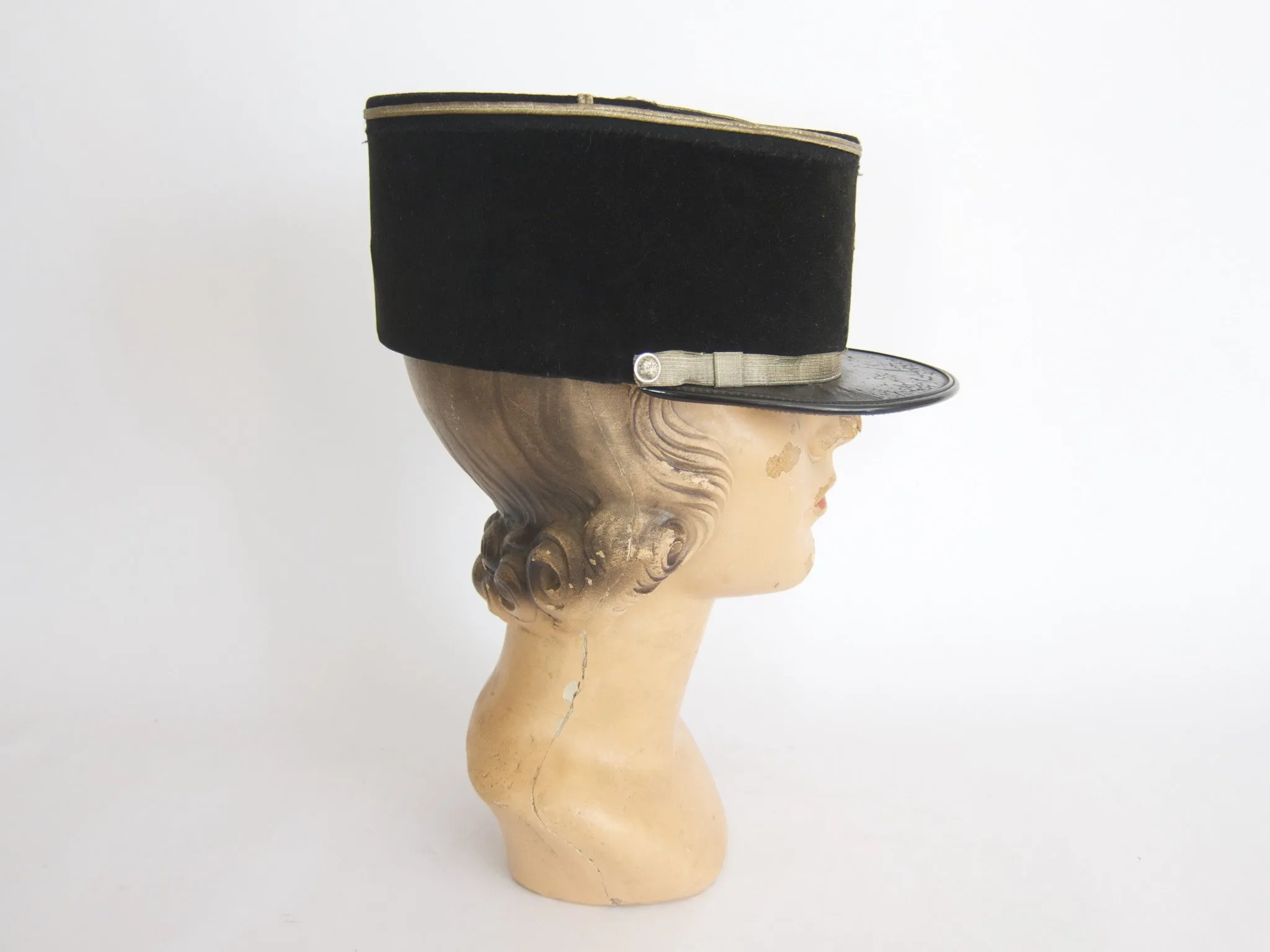 Vintage French Military Infantry Chasseurs Kepi Hat  (6 7/8)