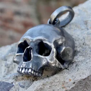Vintage Gothic Skull Pendant with Bail