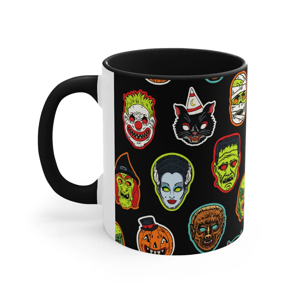 Vintage Halloween Mask Mug