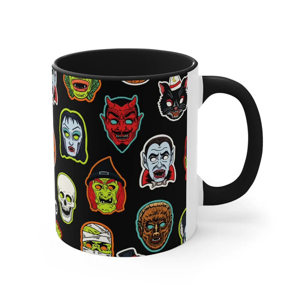 Vintage Halloween Mask Mug
