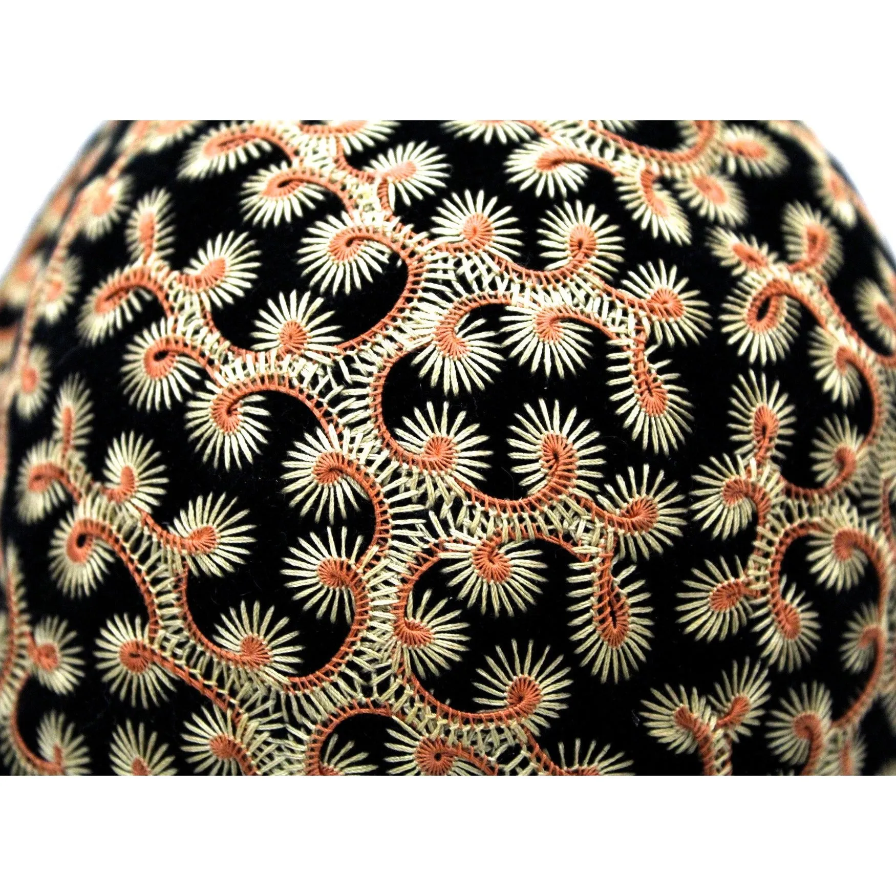 Vintage Hat Jack O'Connell Russ Russell Embroidered Black / Copper 1950S