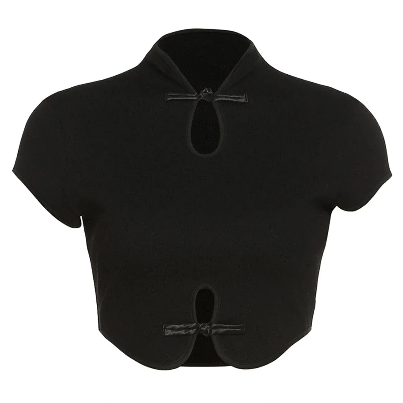 Vintage Hollow Out Slim Fit Tee