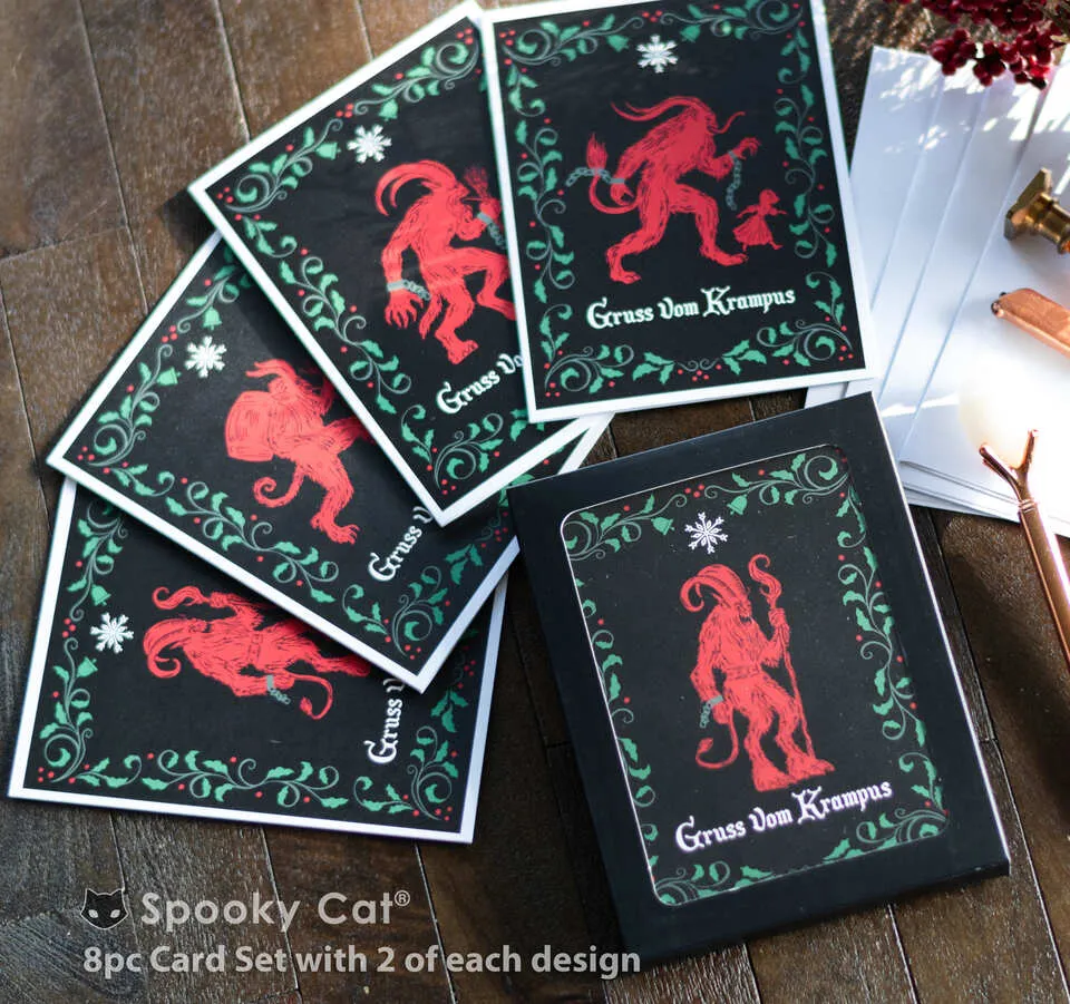 Vintage Krampus Cards Box Set (8pc)