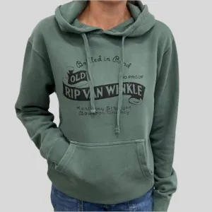 Vintage Label Hooded Sweatshirt in Alpine Green (6 Pack)