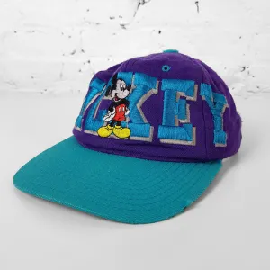 Vintage Mickey Mouse Cap - Purple - One Size