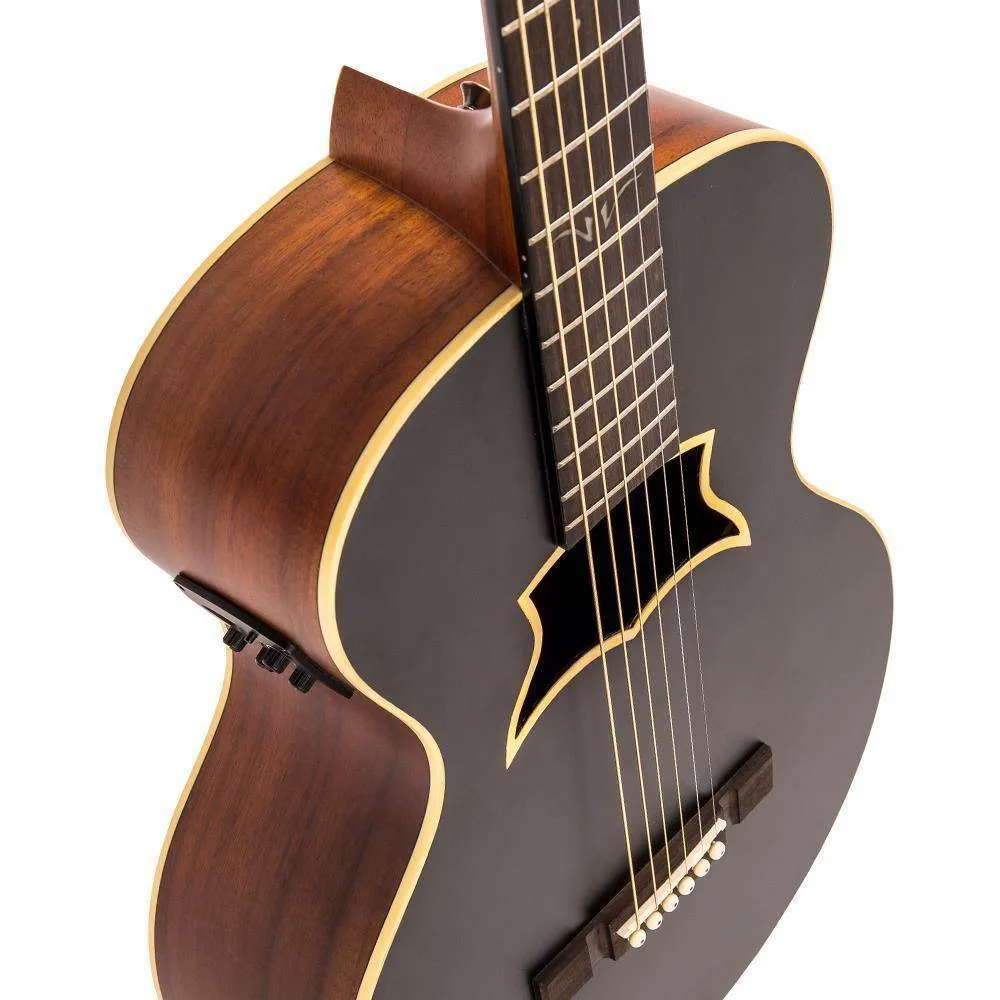 Vintage 'Raven' Paul Brett Electro-Acoustic Guitar ~ Satin Black