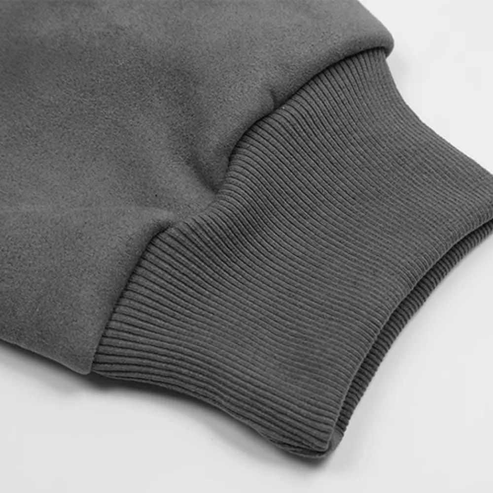 Vintage Solid Suede Hoodie