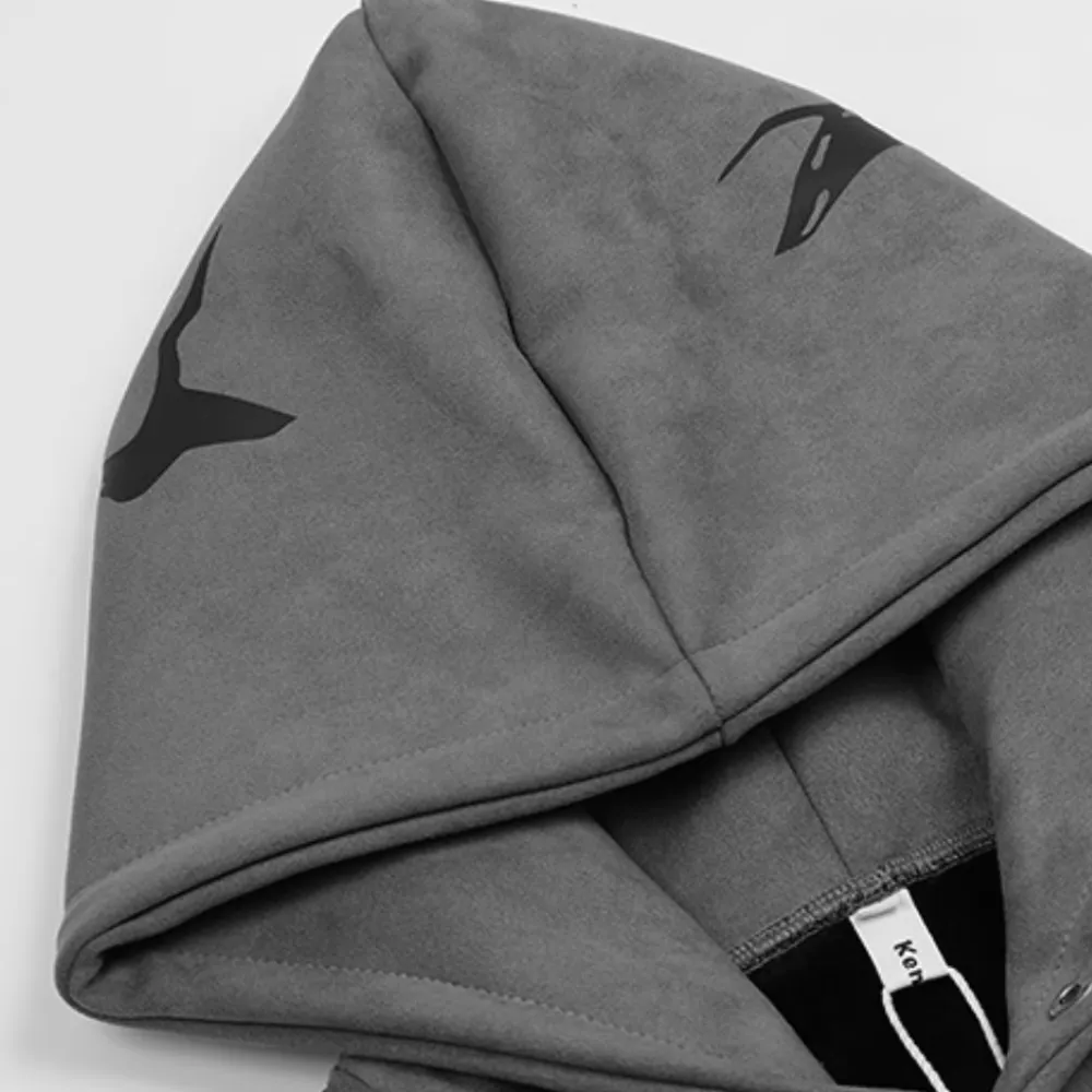 Vintage Solid Suede Hoodie