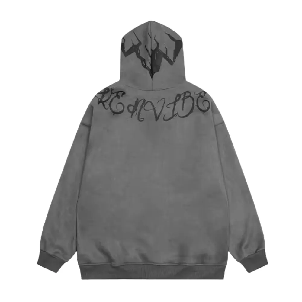 Vintage Solid Suede Hoodie