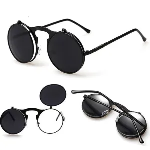 Vintage Steampunk Sunglasses Round Designer Steam Punk Metal Glasses Women And Men Retro Circle Sun Glasses