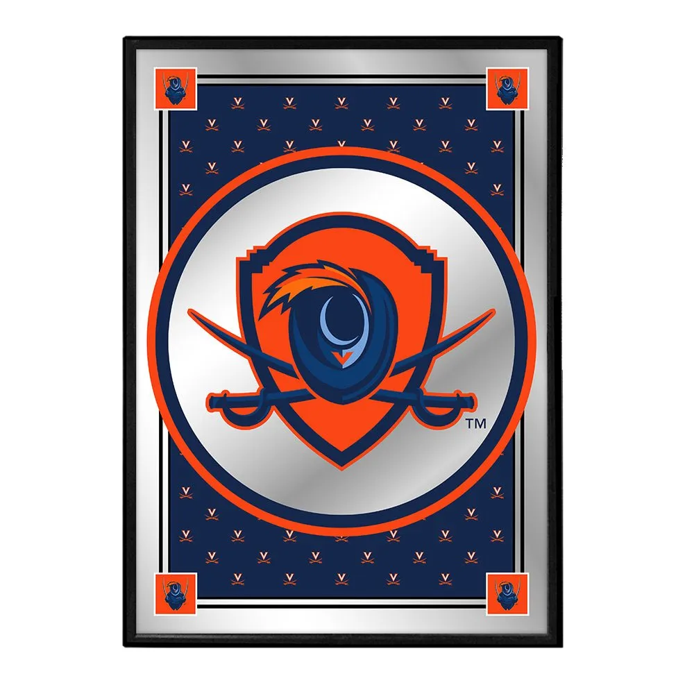 Virginia Cavaliers: Team Spirit, Shield - Framed Mirrored Wall Sign