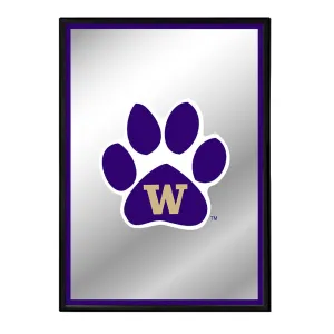 Washington Huskies: Paw - Framed Mirrored Wall Sign