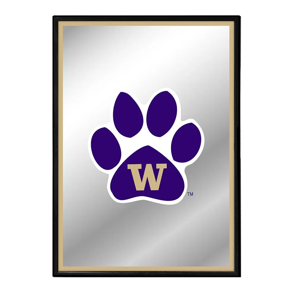 Washington Huskies: Paw - Framed Mirrored Wall Sign