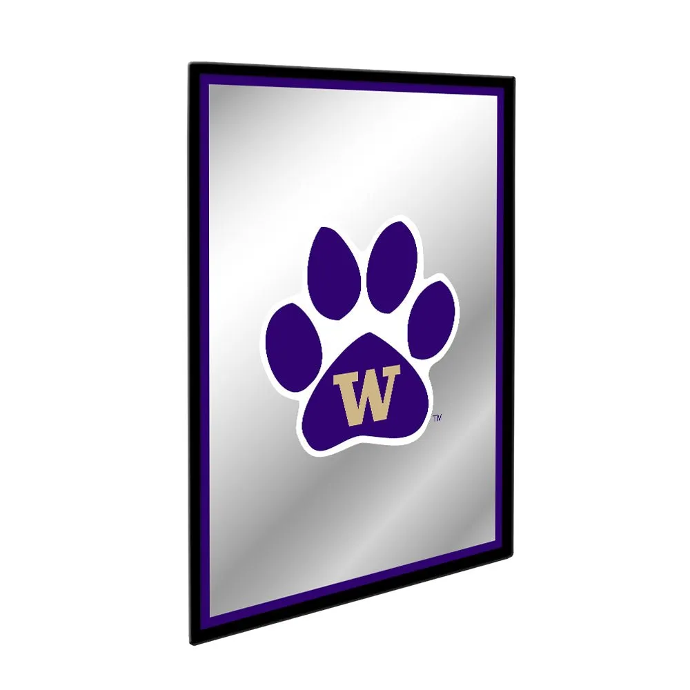Washington Huskies: Paw - Framed Mirrored Wall Sign