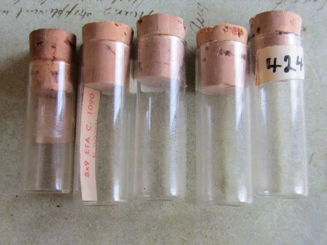 Watch Vials - Glass bottles-  Vintage  - u43