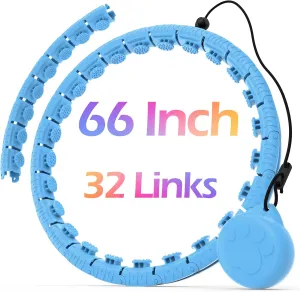Weighted Hula Circle with 32 Links(66 Inch), Sweet Weight Ball, for Adults Weight Loss