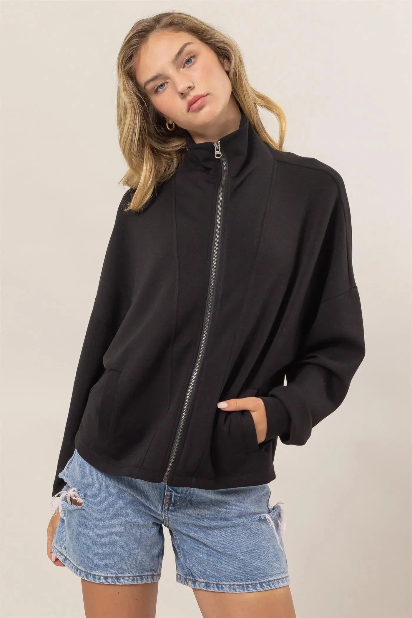 Well Played Zip-Up High Neck Jacket
