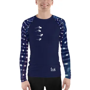 Whale Sharking BLUE Men's Rash Guard