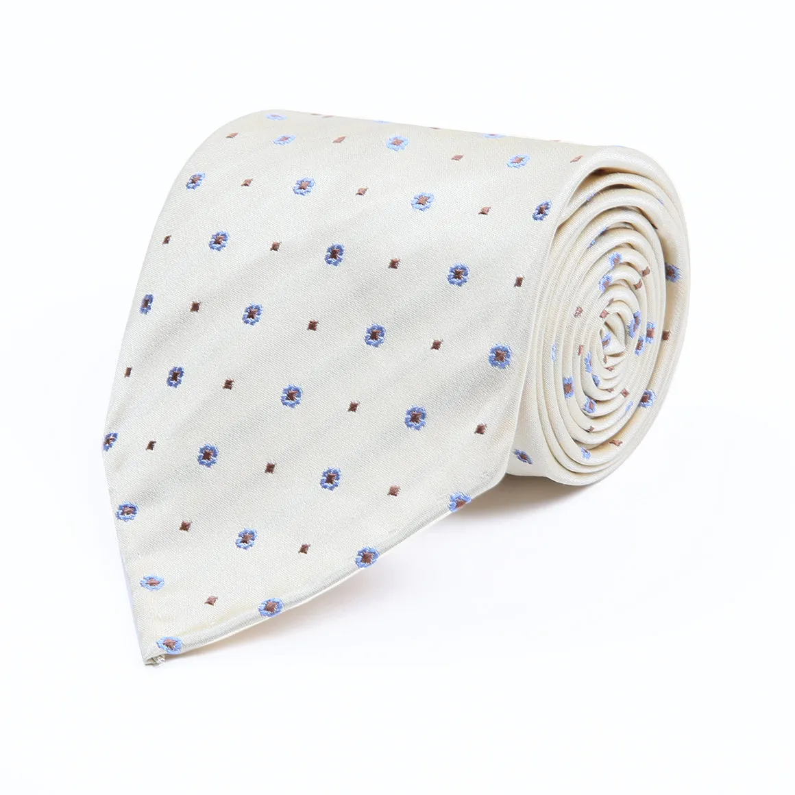 White Lilly Polka Tie