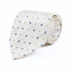 White Lilly Polka Tie