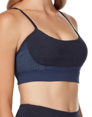 Women's LIVVY NAVY MIST SPORTS BRA, Sz S! Featuring interior mesh for ventilation and durable twist-proof straps, Retails $62 